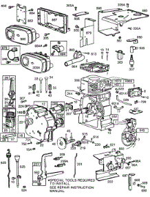 Cyl,Crankcase,Piston,Muffler parts for Briggs & Stratton Engine 253417-0640-99 from AppliancePartsPros.com