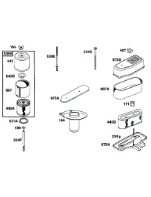 Air Cleaner Grps parts for Briggs & Stratton Engine 253702-0175-01 from AppliancePartsPros.com