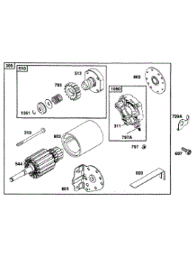 Electric Starter parts for Briggs & Stratton Engine 253707-0169-01 from AppliancePartsPros.com