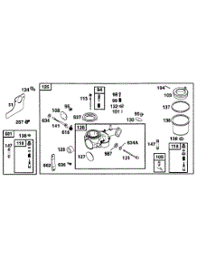Carburetor Assy parts for Briggs & Stratton Engine 253707-0422-01 from AppliancePartsPros.com