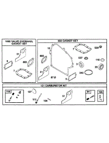 Gasket Sets parts for Briggs & Stratton Engine 253707-0426-01 from AppliancePartsPros.com