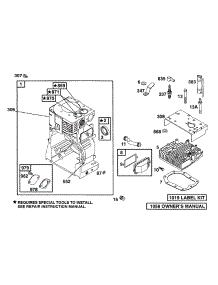 Cylinder, Head parts for Briggs & Stratton Engine 254412-0576-03 from AppliancePartsPros.com