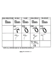 Alternator Chart parts for Briggs & Stratton Engine 254422-0508-02 from AppliancePartsPros.com