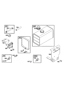 Fuel Pump Grp, Fuel Tank Grp parts for Briggs & Stratton Engine 254422-4070-10 from AppliancePartsPros.com