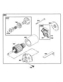 Electric Starter parts for Briggs & Stratton Engine 254422-4090-01 from AppliancePartsPros.com