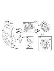 Blower Hsg, Flywheel parts for Briggs & Stratton Engine 254422-5045-02 from AppliancePartsPros.com