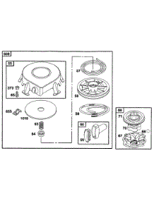 Rewind Starter parts for Briggs & Stratton Engine 254702-0129-99 from AppliancePartsPros.com