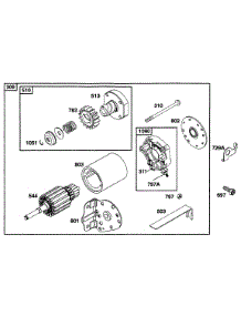 Electric Starter parts for Briggs & Stratton Engine 254707-0102-01 from AppliancePartsPros.com