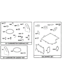 Gasket Sets parts for Briggs & Stratton Engine 254707-0125-01 from AppliancePartsPros.com