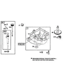 Oil Fill, Sump parts for Briggs & Stratton Engine 254707-0128-01 from AppliancePartsPros.com