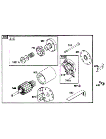 Electric Starter parts for Briggs & Stratton Engine 255707-0108-01 from AppliancePartsPros.com