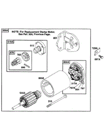 Electric Starter parts for Briggs & Stratton Engine 255707-0108-01 from AppliancePartsPros.com