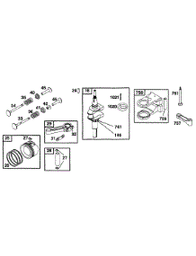 Piston Grp, Crankshaft parts for Briggs & Stratton Engine 255707-0108-01 from AppliancePartsPros.com