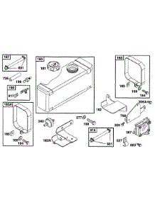 Fuel Tank Grp parts for Briggs & Stratton Engine 255707-0121-01 from AppliancePartsPros.com