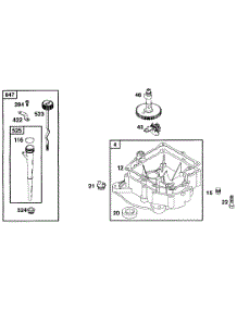 Oil Fill, Sump parts for Briggs & Stratton Engine 255707-0122-01 from AppliancePartsPros.com