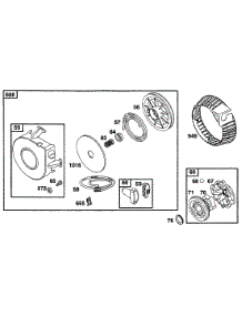 Rewind Starter parts for Briggs & Stratton Engine 256702-0116-01 from AppliancePartsPros.com
