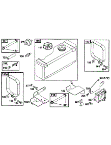 Fuel Tank Grp parts for Briggs & Stratton Engine 256707-0105-01 from AppliancePartsPros.com