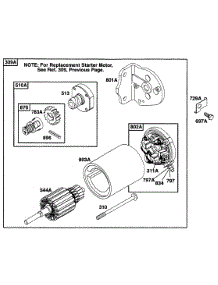 Electric Starter parts for Briggs & Stratton Engine 256707-0106-01 from AppliancePartsPros.com