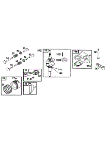 Piston Grp, Crankshaft parts for Briggs & Stratton Engine 256707-0119-01 from AppliancePartsPros.com