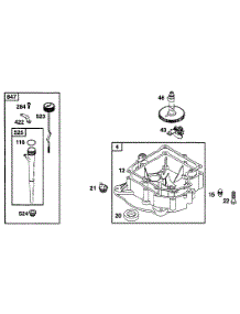 Oil Fill, Sump parts for Briggs & Stratton Engine 256707-4003-99 from AppliancePartsPros.com