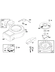 Blower Hsg, Elect, Flywheel parts for Briggs & Stratton Engine 257707-0133-01 from AppliancePartsPros.com