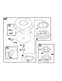 Rewind Assembly parts for Briggs & Stratton Engine 258707-0118-01 from AppliancePartsPros.com