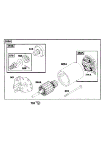 Electric Starter parts for Briggs & Stratton Engine 258707-0122-01 from AppliancePartsPros.com