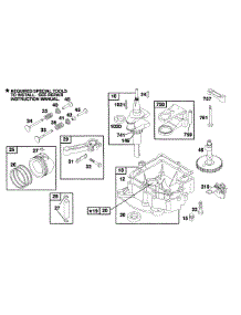 Piston Group, Sump Base, Cam parts for Briggs & Stratton Engine 258707-0126-01 from AppliancePartsPros.com