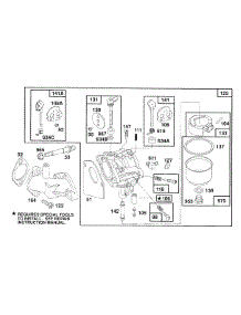 Carburetor Assembly parts for Briggs & Stratton Engine 259707-0117-01 from AppliancePartsPros.com