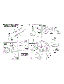 Sump Base Assy, Piston parts for Briggs & Stratton Engine 259707-0127-01 from AppliancePartsPros.com