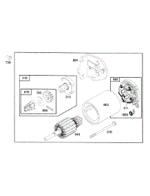 Electric Starter And Chart parts for Briggs & Stratton Engine 259707-0133-01 from AppliancePartsPros.com