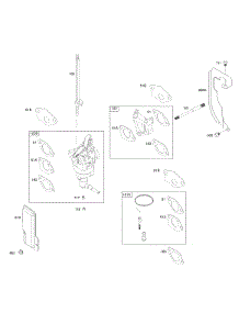 Carburetor parts for Briggs & Stratton Engine 25D137-0001-H1 from AppliancePartsPros.com
