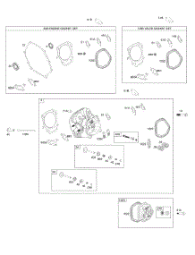 Cylinder Head, Gasket Sets parts for Briggs & Stratton Engine 25D137-0001-H1 from AppliancePartsPros.com