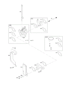 Carburetor parts for Briggs & Stratton Engine 25M137-0003-H1 from AppliancePartsPros.com