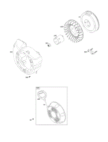 Blower Housing, Flywheel, Rewind Starter parts for Briggs & Stratton Engine 25M137-0007-F1 from AppliancePartsPros.com
