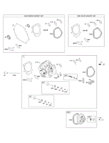 Cylinder Head, Gasket Sets parts for Briggs & Stratton Engine 25M137-0019-F1 from AppliancePartsPros.com