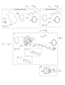 Cylinder Head, Gasket Sets parts for Briggs & Stratton Engine 25N132-0001-G1 from AppliancePartsPros.com