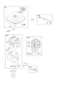 Exhaust System, Fuel Supply parts for Briggs & Stratton Engine 25N132-0001-G1 from AppliancePartsPros.com