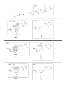 Carburetor parts for Briggs & Stratton Engine 25T232-0076-F1 from AppliancePartsPros.com