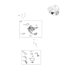 Carburetor parts for Briggs & Stratton Engine 25U237-0001-01 from AppliancePartsPros.com
