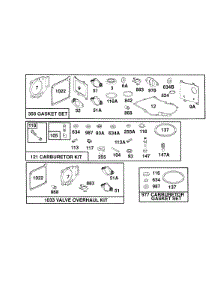 Gasket Sets parts for Briggs & Stratton Engine 261776-0015-01 from AppliancePartsPros.com