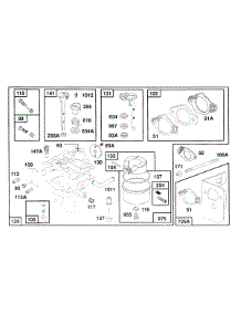 Carburetor Assembly parts for Briggs & Stratton Engine 261777-0010-02 from AppliancePartsPros.com