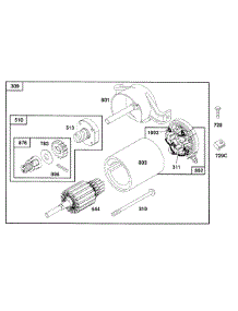Electric Starter parts for Briggs & Stratton Engine 261777-0010-02 from AppliancePartsPros.com