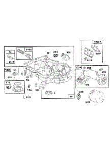 Sump Base Assembly,Oil Pump parts for Briggs & Stratton Engine 261777-0010-02 from AppliancePartsPros.com