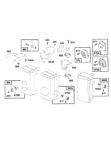 Mufflers, Deflectors parts for Briggs & Stratton Engine 261777-0014-01 from AppliancePartsPros.com