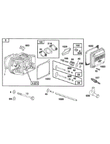 Cylinder Head Assembly parts for Briggs & Stratton Engine 261777-0111-01 from AppliancePartsPros.com