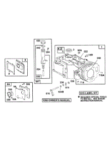 Cylinder,Oil Fill,Breathers parts for Briggs & Stratton Engine 261777-0130-01 from AppliancePartsPros.com