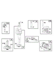 Piston Group parts for Briggs & Stratton Engine 261777-0163-01 from AppliancePartsPros.com