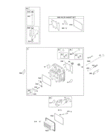 Cylinder Head, Gasket Set - Valve, Lubrication, Valves parts for Briggs & Stratton Engine 280H07-0119-E1 from AppliancePartsPros.com