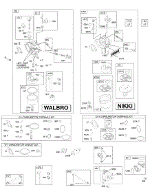 Carburetor, Fuel Supply, Kit - Carburetor Overhaul parts for Briggs & Stratton Engine 280H07-0124-E1 from AppliancePartsPros.com